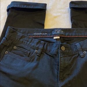 ANN TAYLOR LOFT MODERN SLIM 10 Black Jeans